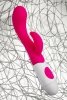 A-TOYS, Vibrator Nessy with Clitoral Stimulator, Silicone, Pink, 20 cm, 10 speeds, 2xAAA
